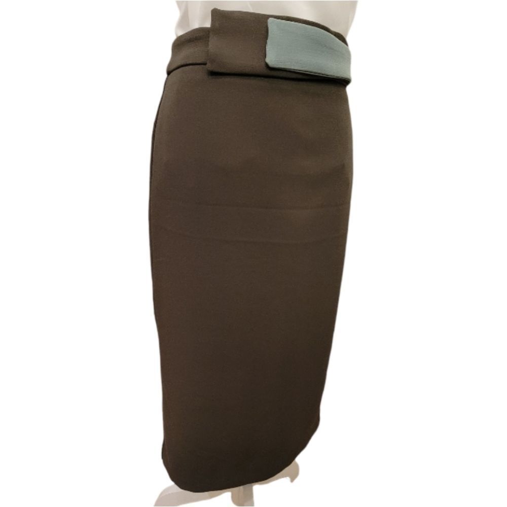 Eva Mendes/New York & Company (NY&Co) Olive/Green Pencil Skirt, 0, NWOT - Picture 6 of 15
